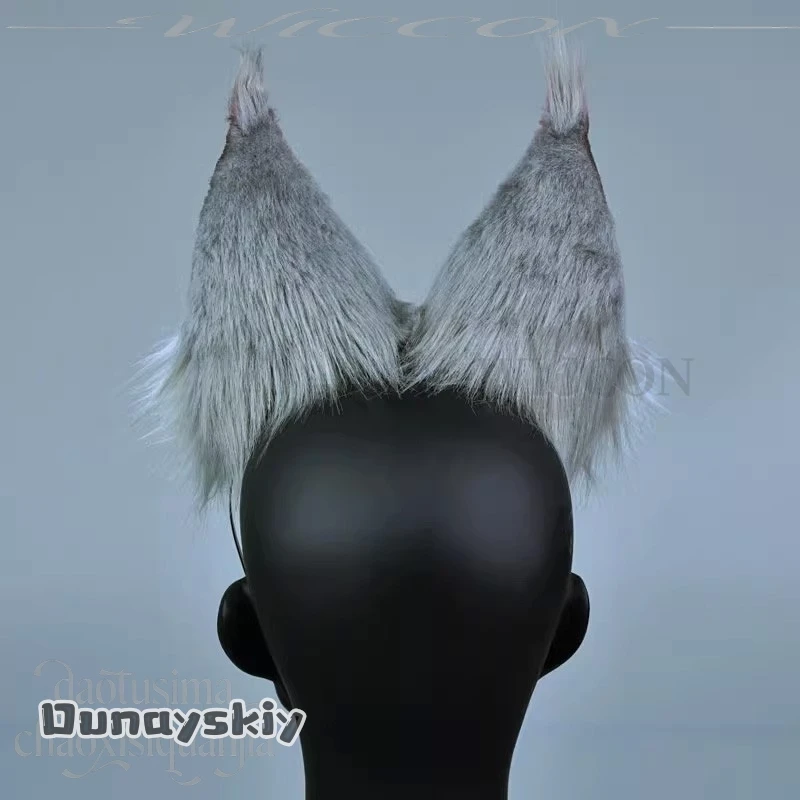 BHemera S @ أنيمي فندق هاسبين تأثيري هاسك Kawaii فروي القط أغطية الرأس الدعائم هالوين شيطان على عقال اكسسوارات Furrsuit الشعر #4