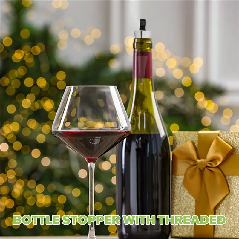 ABXF-24 Pieces Metal Cork Blank Wine Stopper Kit Reusable Wine Stopper Insert Set Hardware For Wedding Wine Party Bar Turning