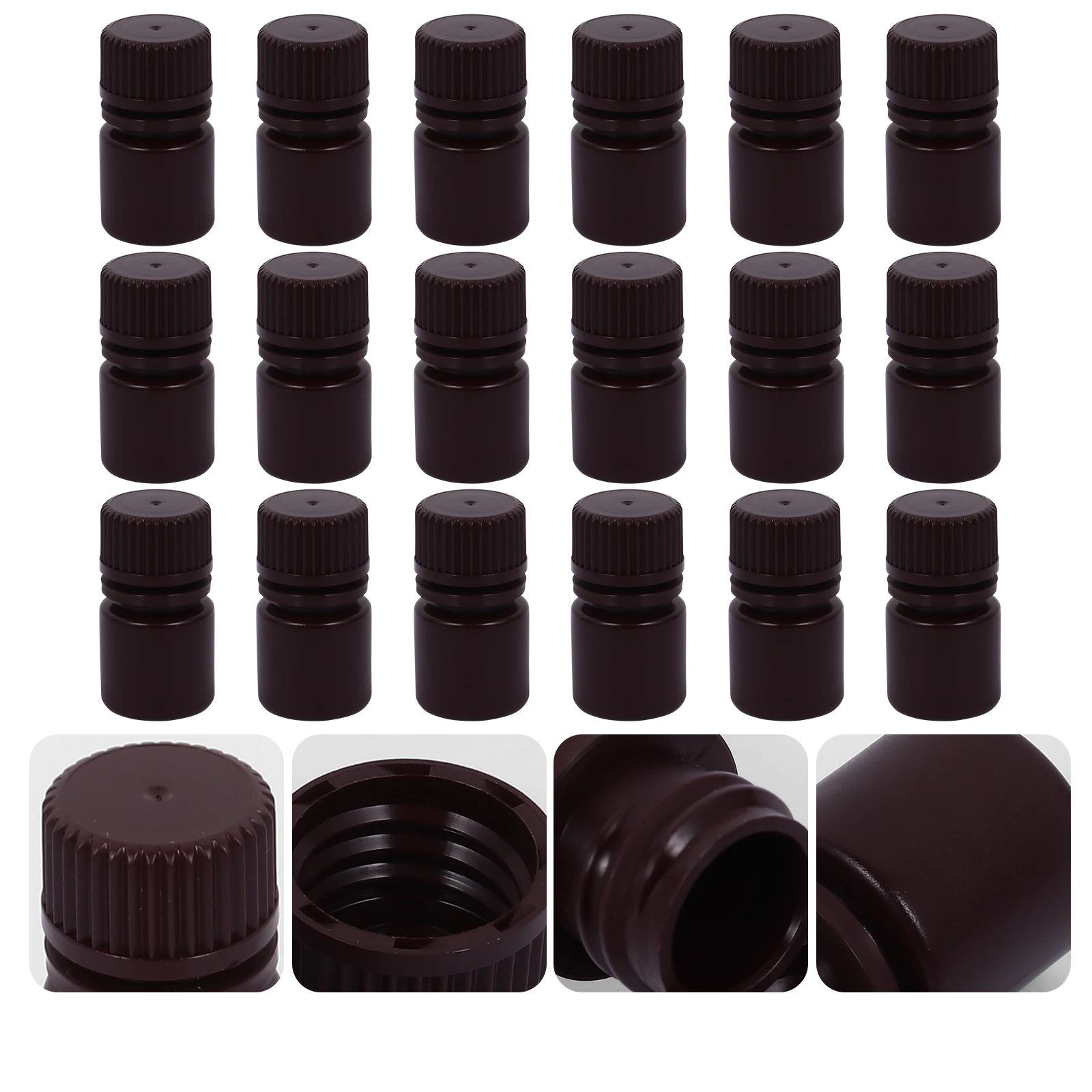 20Pcs 8ml Reagent Bottles Durable Pe Material Portable Lab Containers High Quality Smooth Edges Easy Storage Reagent Bottles