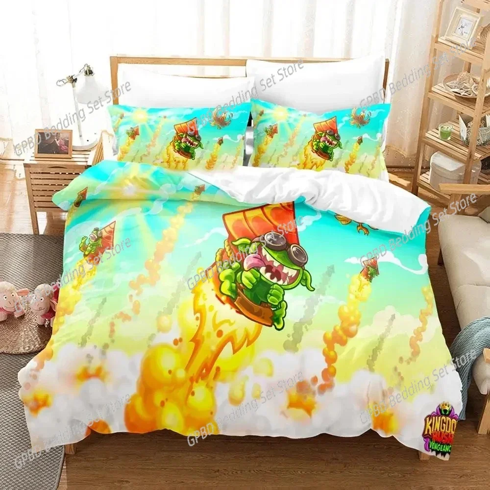 2024 New Kingdom 3D Bedding Set Duvet Cover Pillowcases Single Twin Full Queen King Size Home Decor Quilt Boys Gift