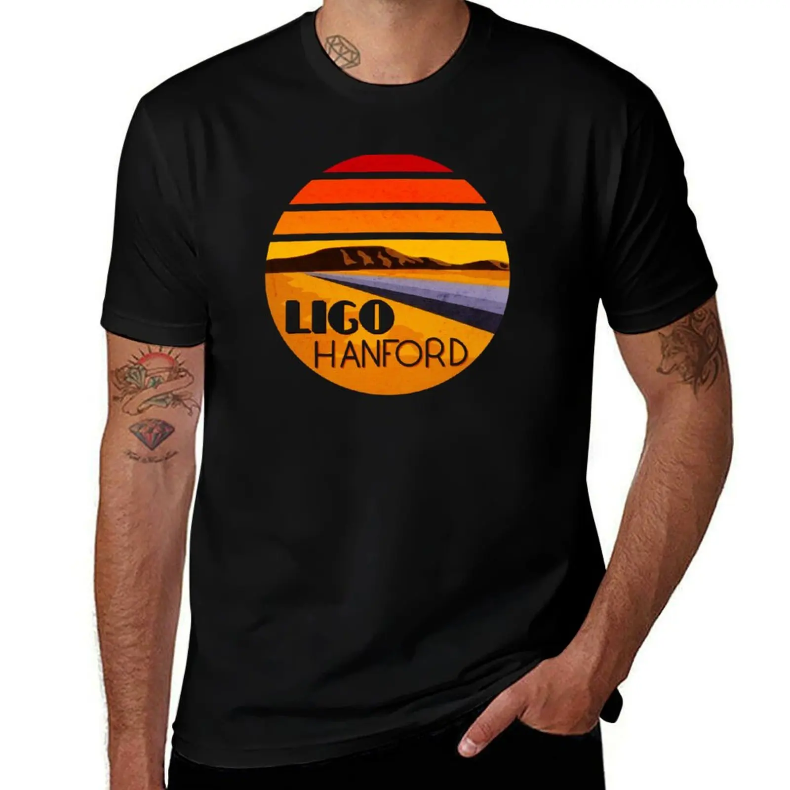 LIGO Hanford - day T-Shirt oversized t shirt customs design your own summer top heavy weight t shirts for men