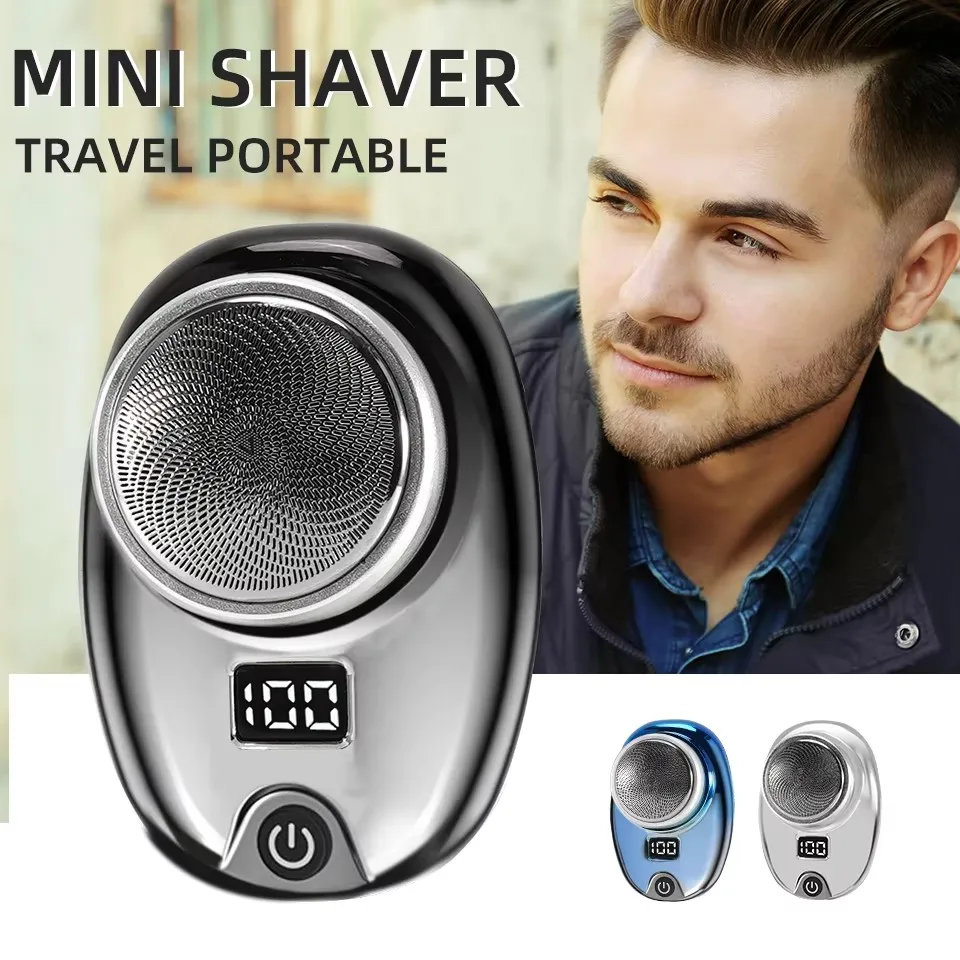 Portable Electric Shaver USB Rechargeable Mini Shave Electric Razor Pocket Shaver Waterproof Shaver Smart LED display