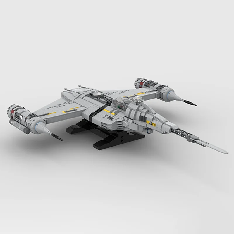 3113 elementów MOC Din Djarin's N-1 Starfighter UCS Model Klocki Konstrukcyjne Prezent na Boże Narodzenie Zabawki DIY Edukacja Urodziny dla Dzieci