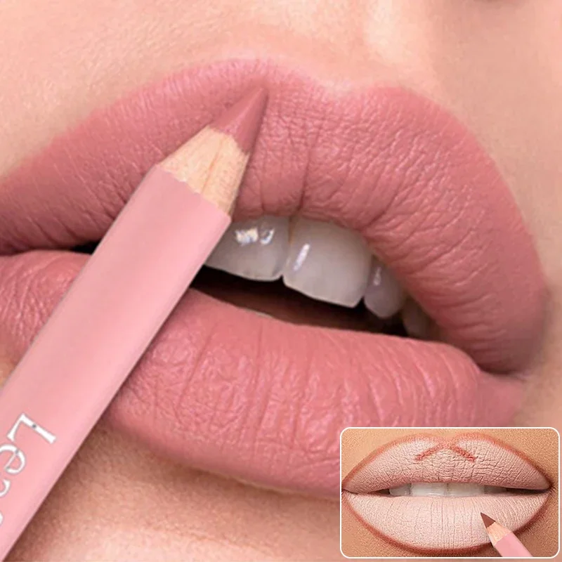 12Color Matte Lipliner Pencil Waterproof Plumping Stain Lipstick Natural Nude Pink Lip Liner Pro Outline The Lips Contour Makeup