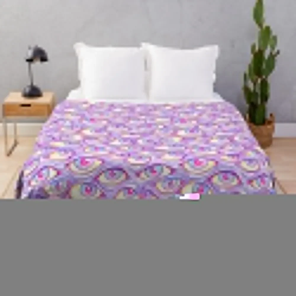 Wall of Eyes in Purple Throw Blanket Thin Sofa Quilt Polar Blankets For Sofas Blankets