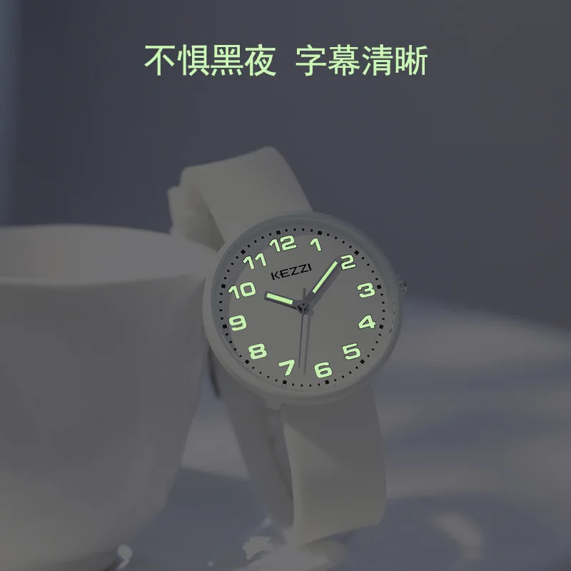 การสอบนาฬิกาพิเศษสําหรับนักเรียนหญิงเครื่องชั่งดิจิตอลซิลิโคนเยลลี่สดดูดีไม่มีเสียงกันน้ํา