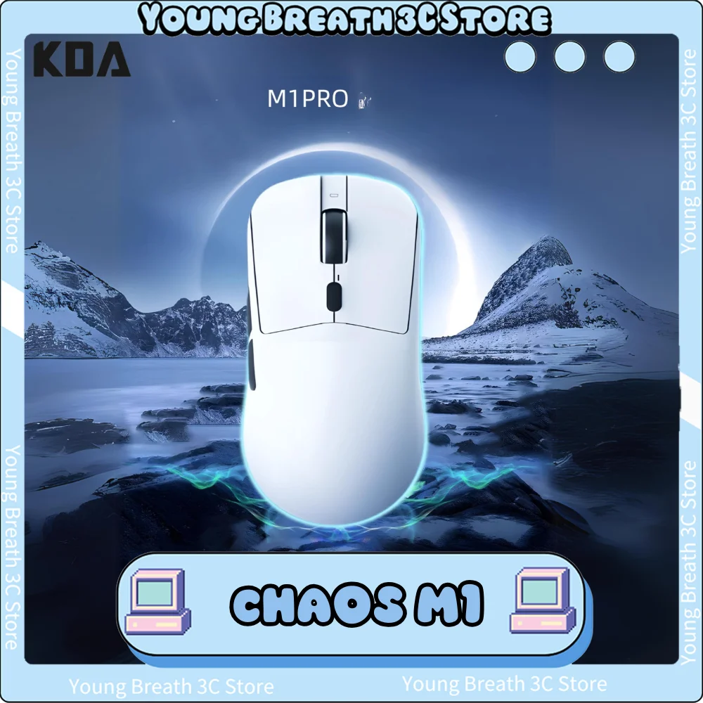 

Chaos M1 Pro Mouse Dual Mode Wireless PAW3395 Mouse 8000Hz Polling Rate Nordic52840 Custom Lightweight Gaming Mouse PC Accessory
