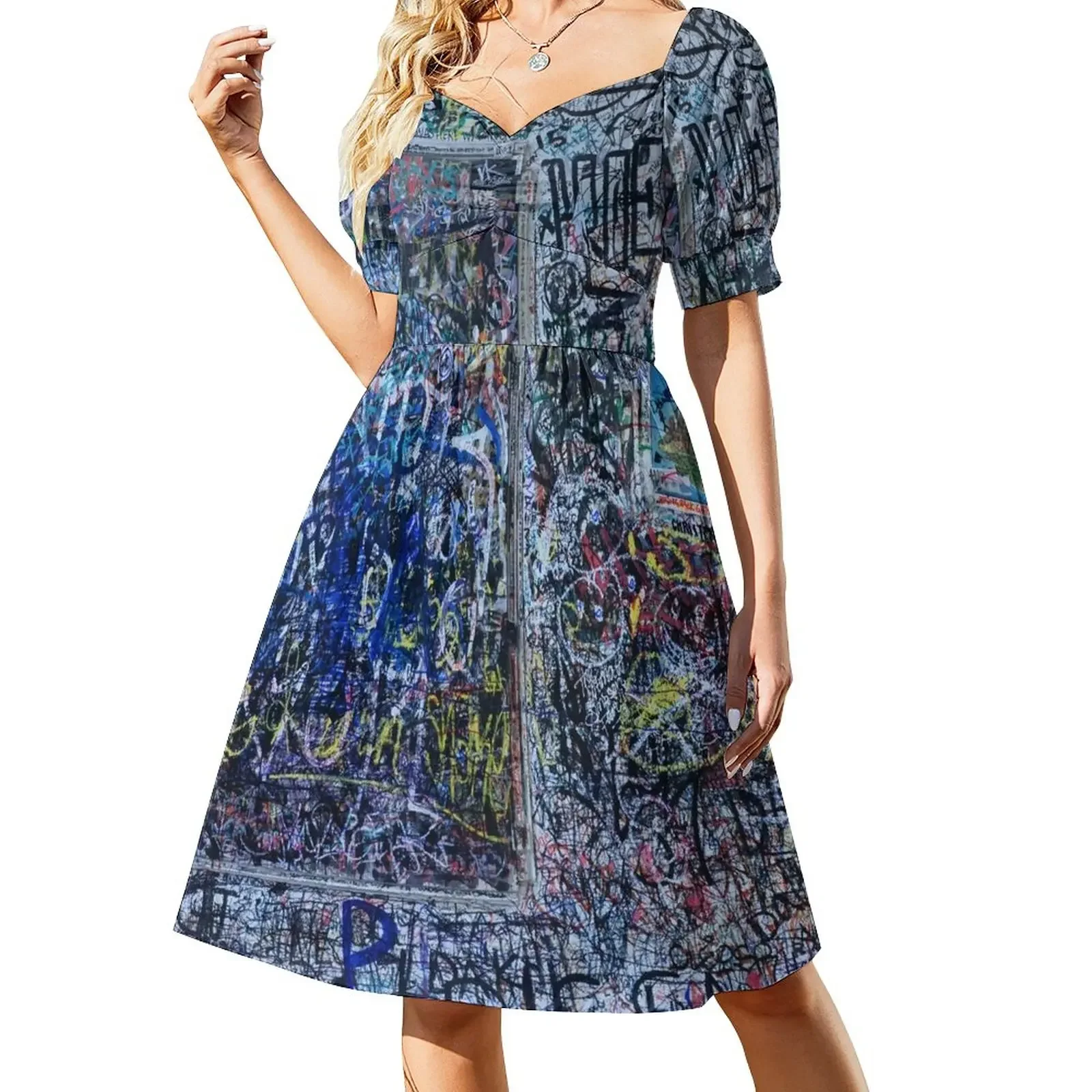 

Urban-Art: On The Streets Short-Sleeved Dress dress for women 2025 Elegant gowns Summer skirt festival outfit women