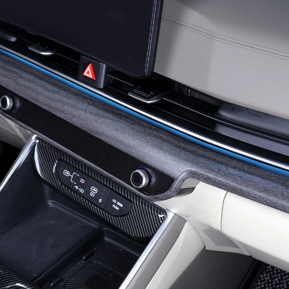 

Car Tuning Dashboard Middle Air Conditioner Vent Cover Trim Interior Decor Accessories For KIA Carnival KA4 2025 2026 LHD