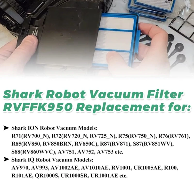 Substituição do filtro HEPA para tubarão IQ EZ AI série vácuo, AV2501AE RV1001AE AV910/911S/912S/915S AV753 RV100AE, 10pcs