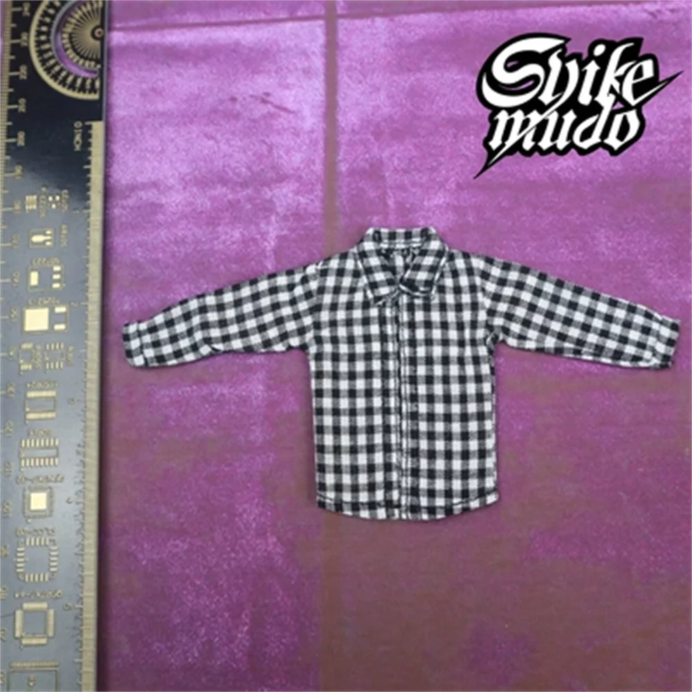 SKD001 Soldier 1/12 Model Clothing Accessories Plaid Shirt Accessories 6-inch Trendy Top  Long Sleeve  For 6 Inch Action Figure