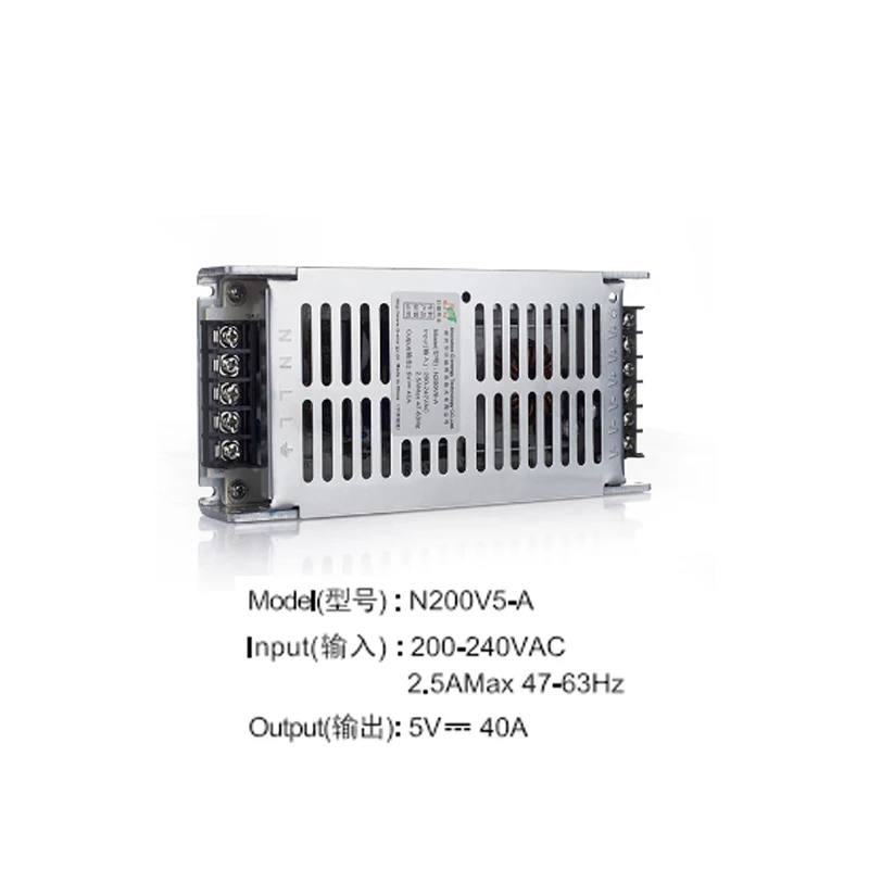 G-energy N200V5-A LED Display Screen Power supply Ultra-thin 5V40A200W For Indoor/Outdoor LED Module Special Power Supply