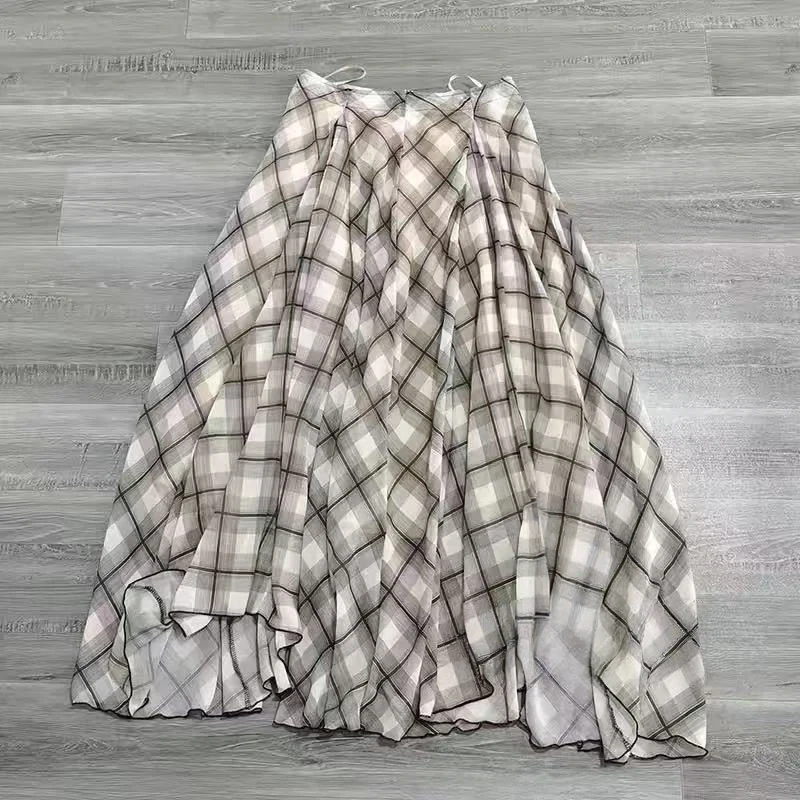 2026 Women's Snake Print Chiffon Maxi Skirt, High Waist A-Line Flowy Asymmetric Hem Casual Long Skirts for Summer Beach Skirts