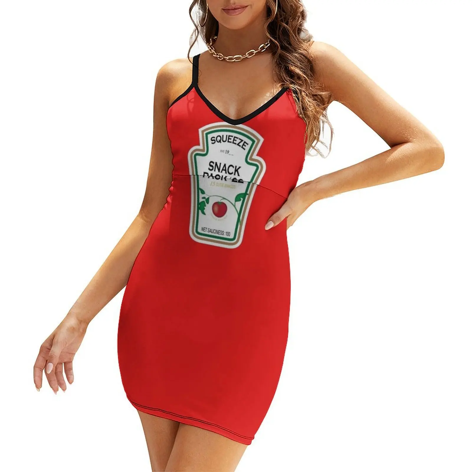 

SNACK PACK '22 Ketchup - contact FancyHatPenguin on FB to get your own! Sling Dress dress party evening elegant luxury celebrity
