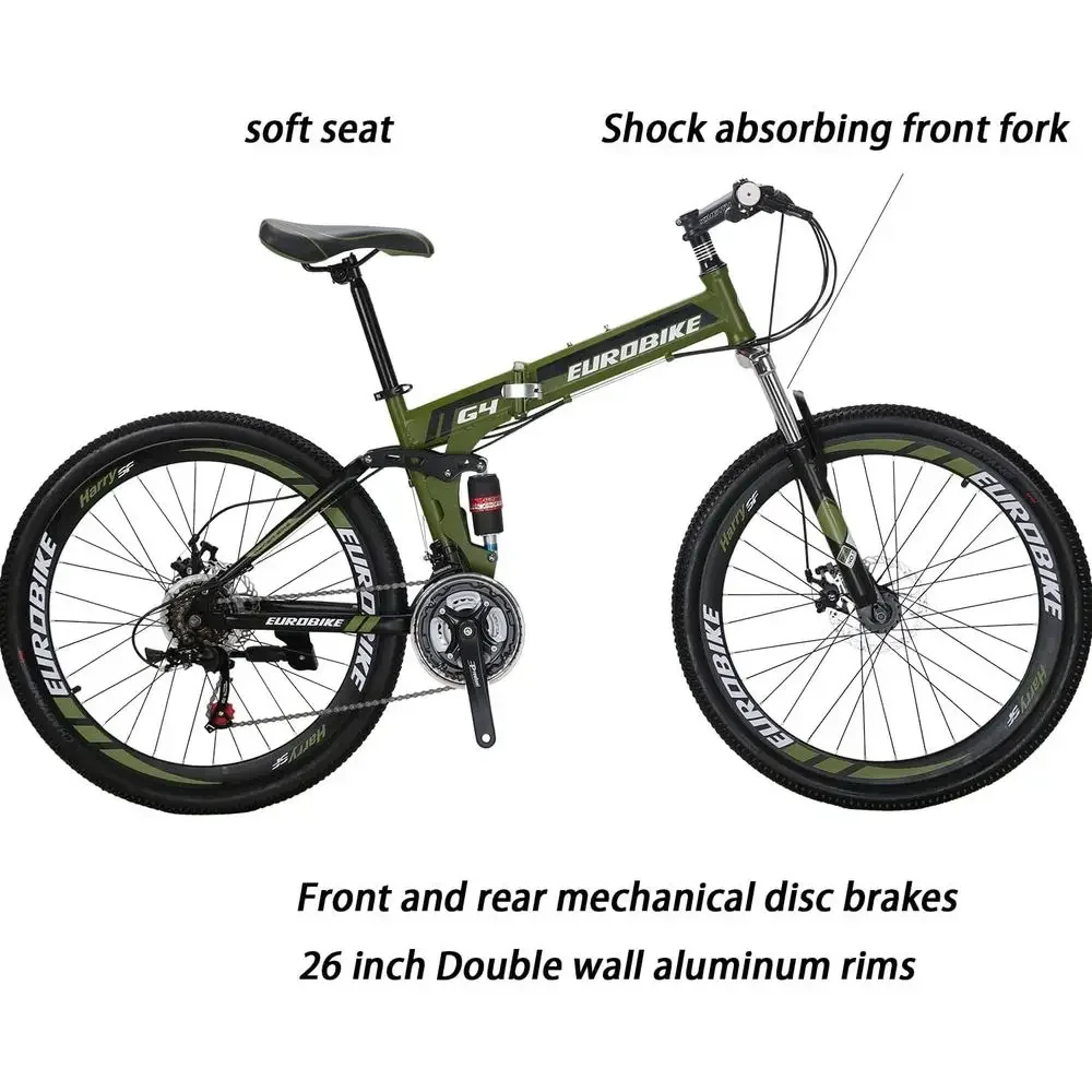 Adult Unisex Off-Road Mountain Bike, 26/27.5 Inch, 21-Speed Transmission & Dual Suspension