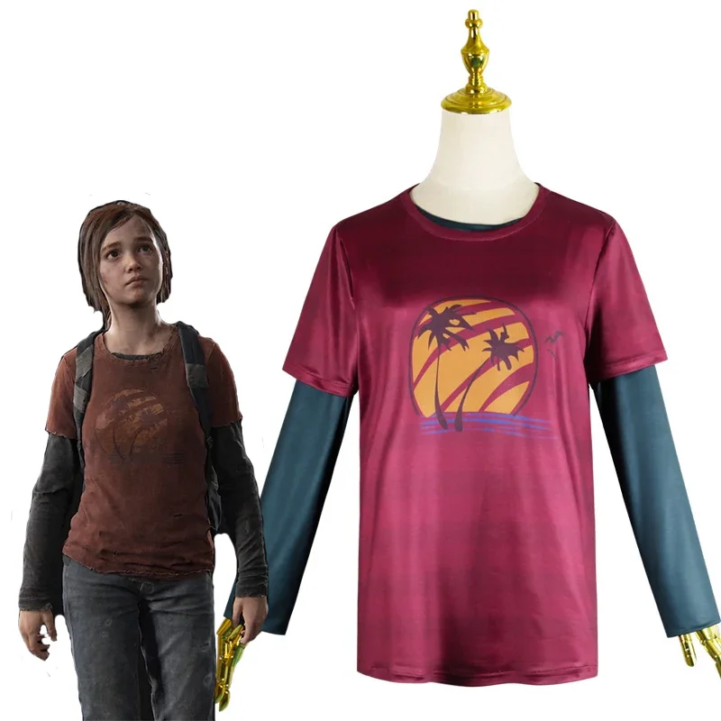 Women Game Adult Young Ellie Iconic Outfit Costume Girl Kids The Last of Us 2 Ellie Cosplay