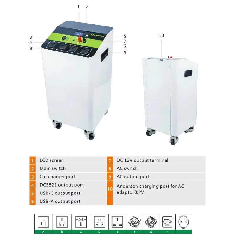 

5000 Watt Portable Power Station Solar Generator Battery Charger Emergency Energy Power Supply