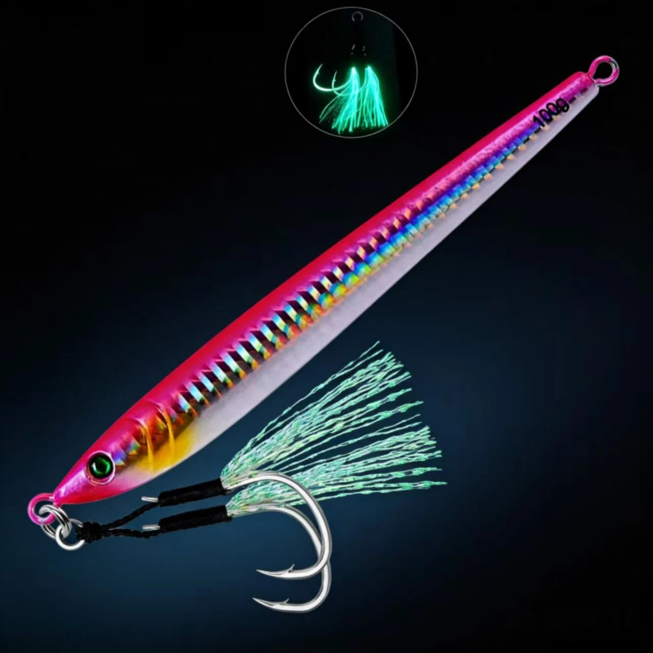 Cast Metal Jig Fishing Lure 5PC 60-100g Fishing Hard Artificial Bionics Bait For Tuna Bass Saltwater Slow Jigging Fishing Tackle — zdjęcie 5
