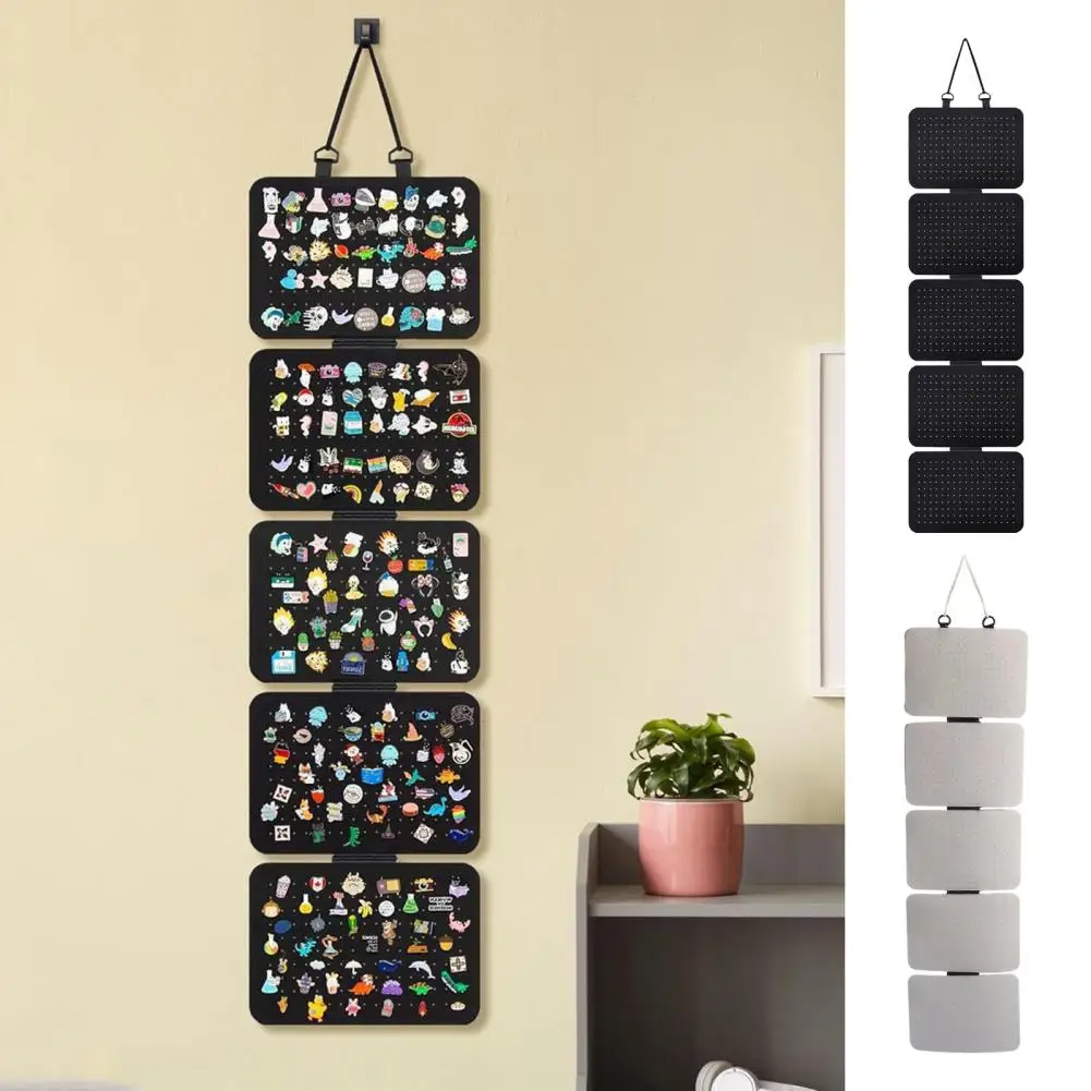 

Pegboard Badge Organizer Enamel Lapel Pin Display Panel Organizer with 5 Loose-leaf Boards for Easy Installation of for Pins