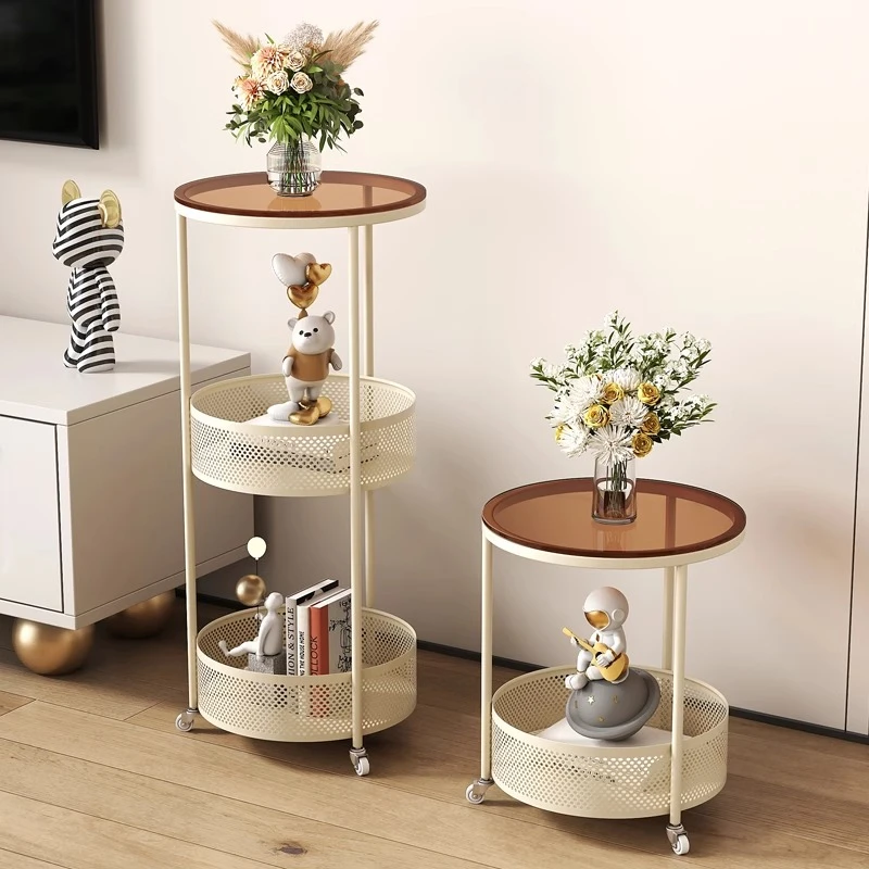 

Wrought iron flower stand living room floor rack multi-layer movable shelf