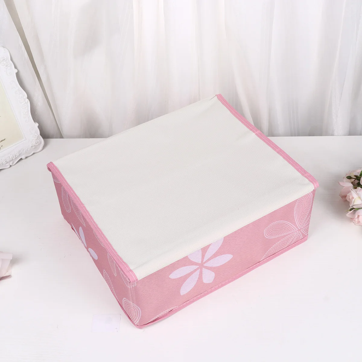 

Underwear Storage Box Sunflower Pattern 13 Compartments Bra Socks Organizer Case Breathable Closet Drawer Dresser