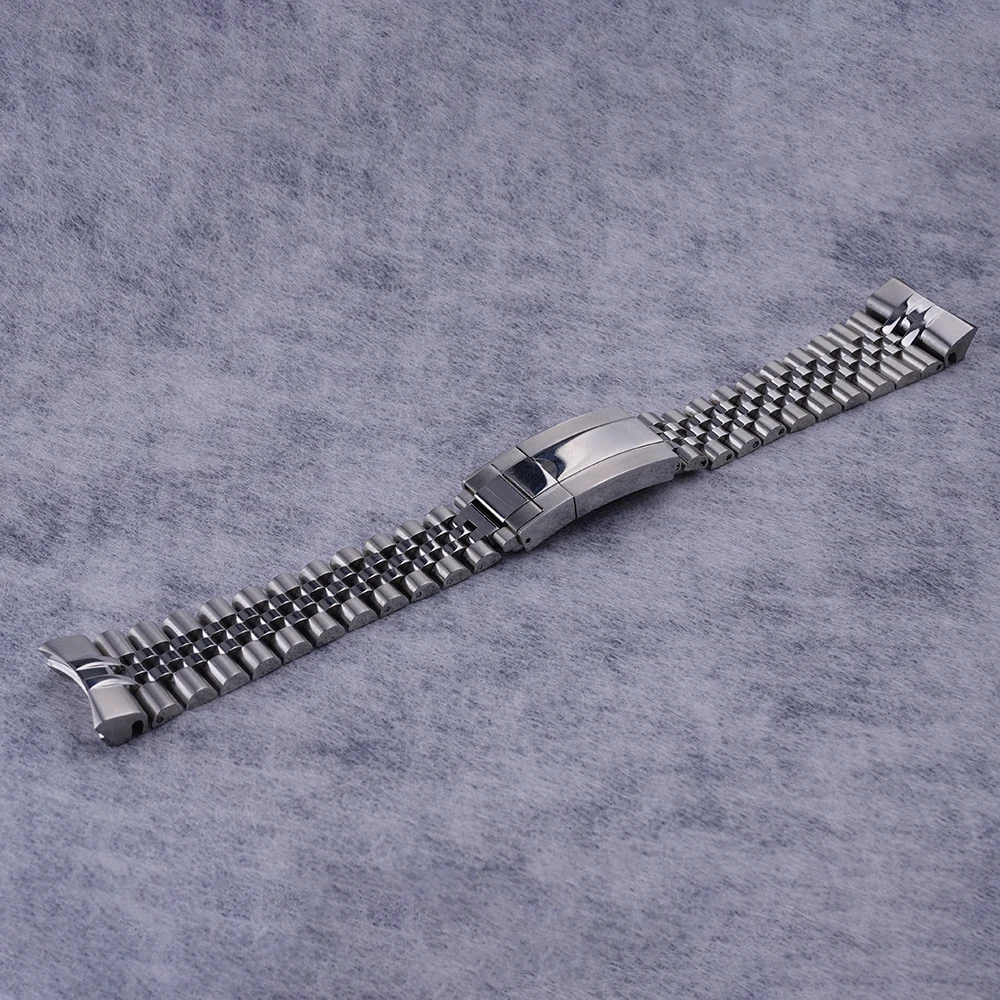 22mm 20mm Watch Band For Tudor Black Bay 41 58 Luxury Curved End Silver Steel Jubilee Strap Bracelet Oyster Clasp Wristband