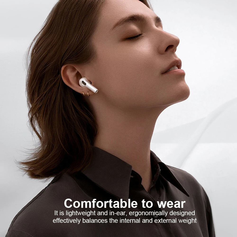 سماعات بلوتوث لاسلكية من Xiaomi ANC للحد من الضوضاء سماعات أذن صوت ستيريو HiFi تعمل باللمس وتحكم سماعات Mijia الأصلية