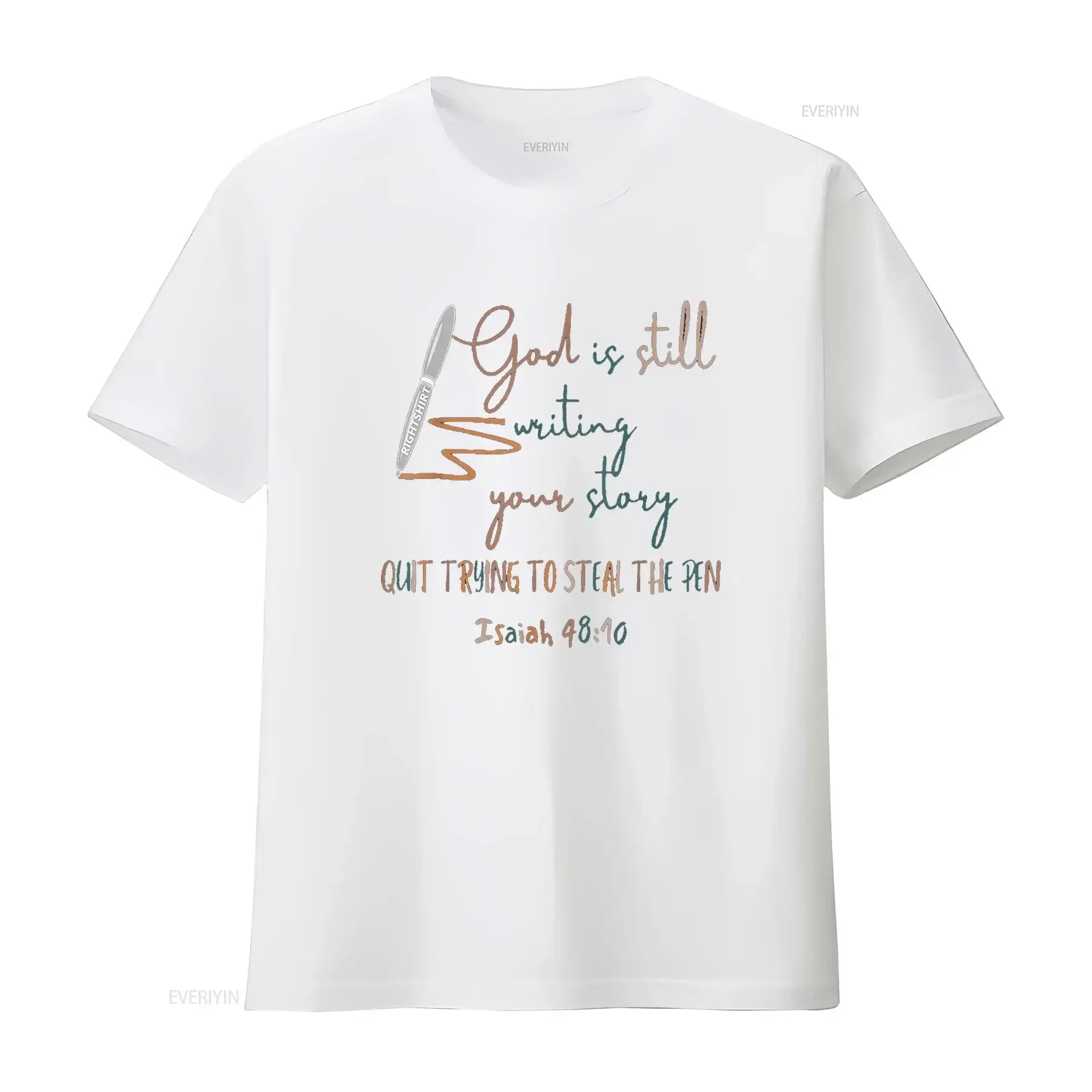 God Is Still Writing Your Story Quit Trying To Steal The Pen T Shirt vintage Washed Unisex Stylish Stretched - view 4