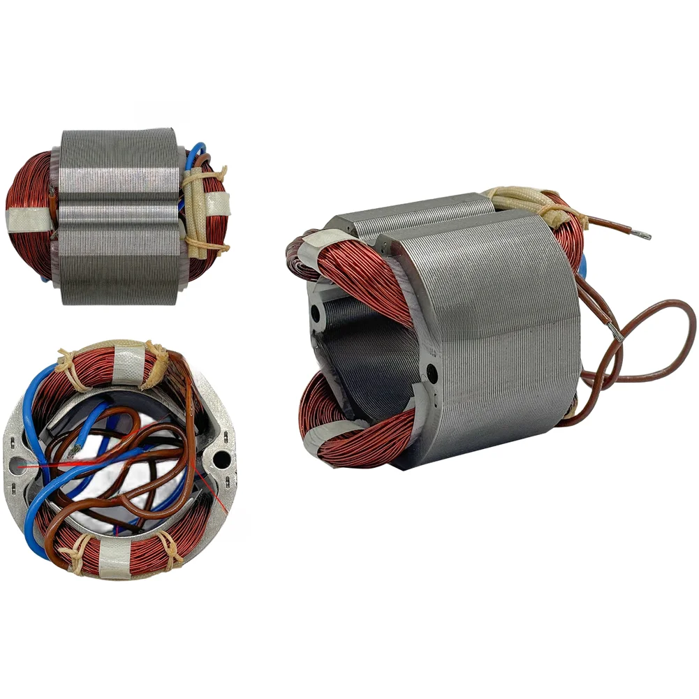 Copper Stator For Boda D15-10 Electric Drill, 52x50mm Replacement Part With Copper Windings For Stable Power Delivery, Gray And