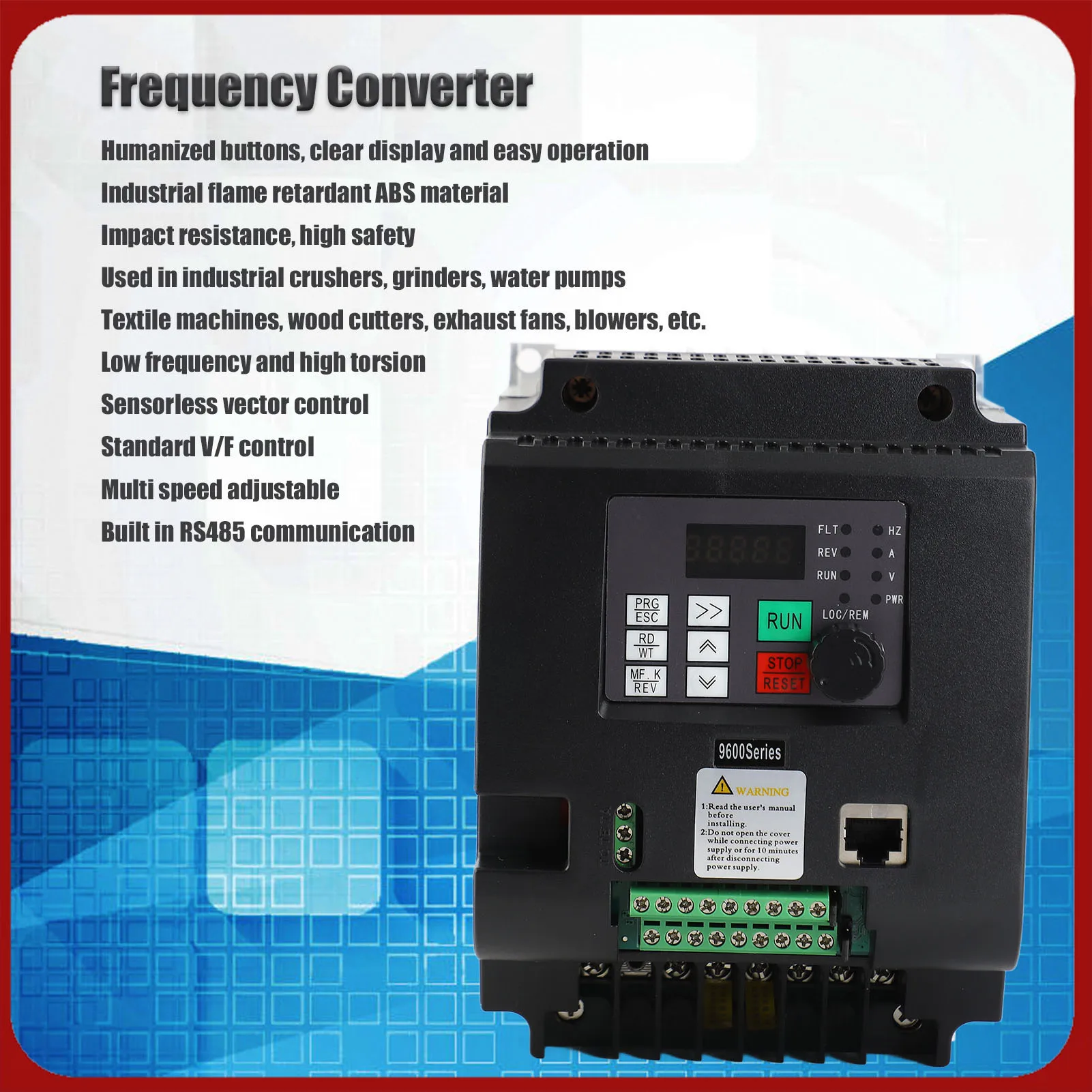 

Инвертор 5,5 кВт, преобразователь частоты, преобразователь частоты двигателя ABS, преобразователь частоты, однофазный, от 220 В до 3 фазы, 380 В, 5,5 кВт