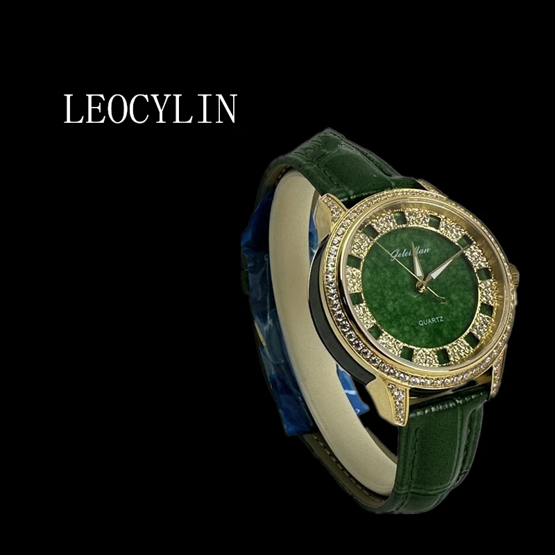 DUGARY Fashion quartz watch 35mm jade sapphire Japanese movement crystal Waterproof luminous brand luxury Wristwatches Clock