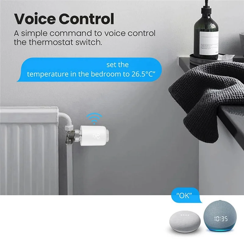 

ABKQ-Tuya Zigbee Smart Thermostatic Valve Heating Controller Thermostatic Radiator Valve Remote Thermostat Mobile App Control