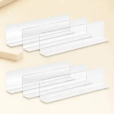 

20Pcs 20Cm L Shaped Shelf Dividers Clear Plastic Divider Sturdy for Kitchen Closet Store Commercial Display Use