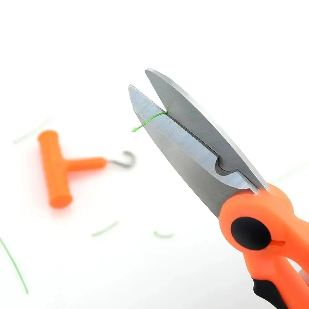 Hirisi Stainless Steel Fishing Scissor Accessories Portable Scissors Plier Cut PE Braid Line with Puller Tool Fishing Tool