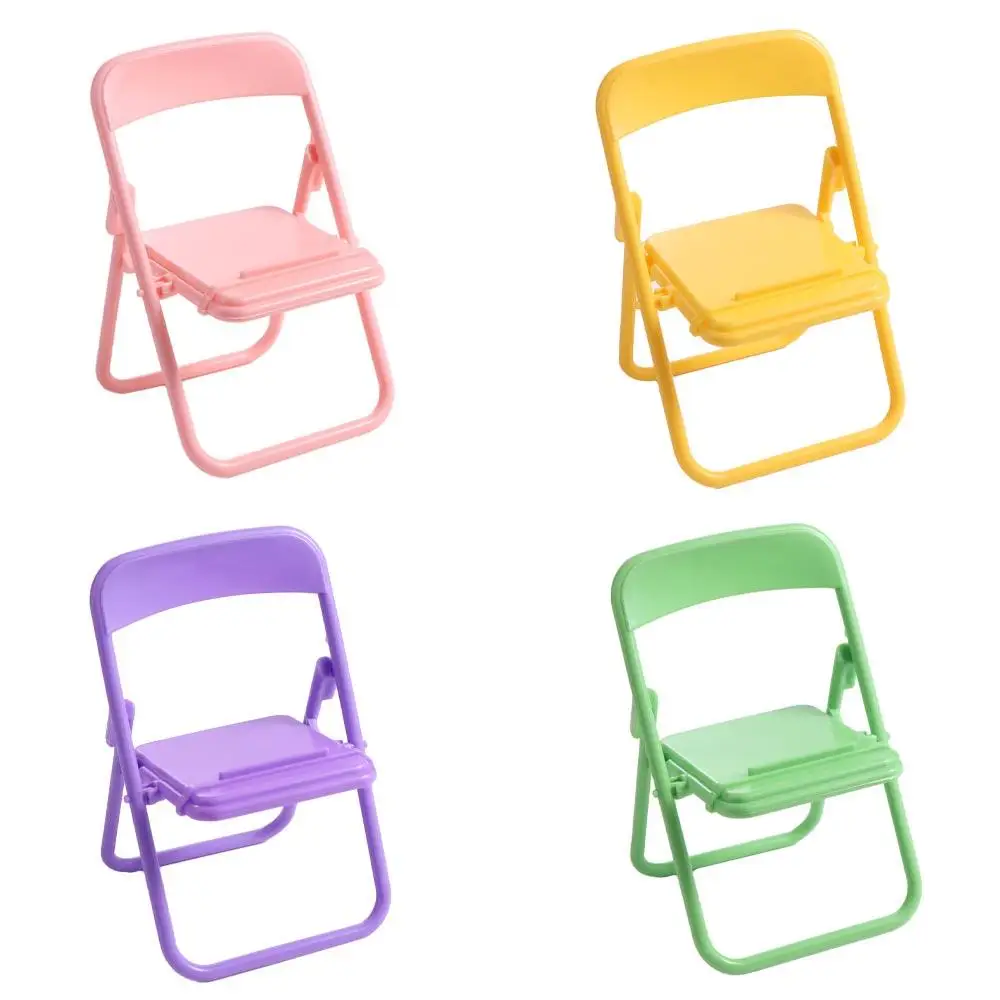 

Sweet Plastic Mobile Phone Holder ABS Decorative Mini Chair Phone Stand Mini Chair Foldable Mini Phone Holder Women