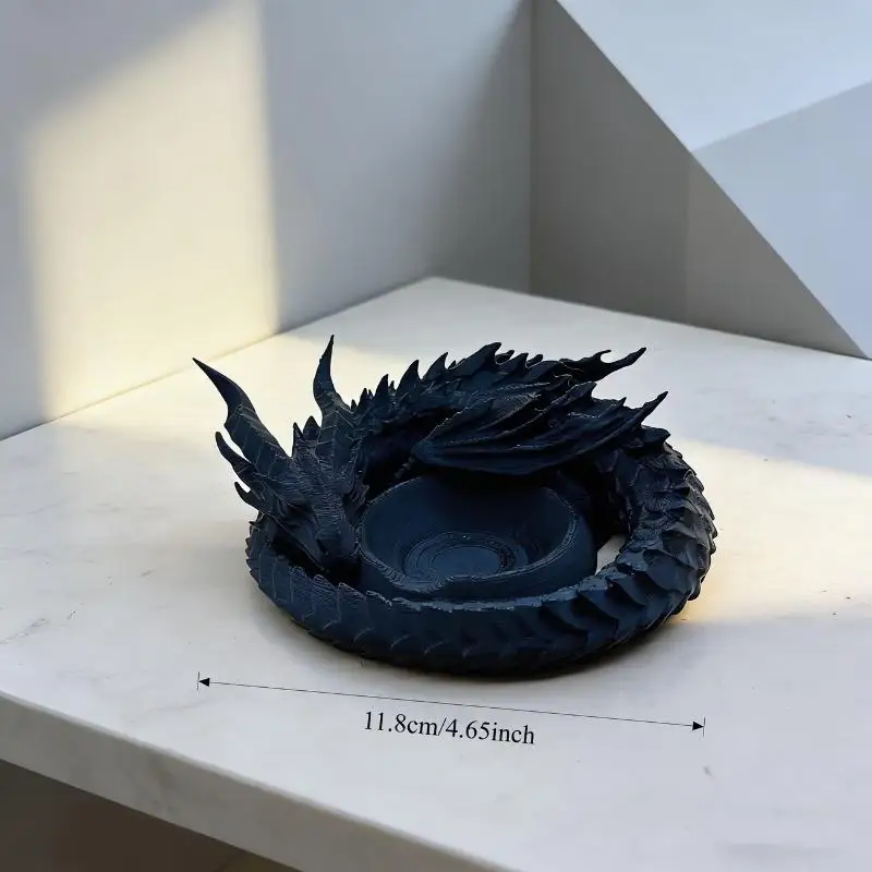 Gothic Dragon 3D Printed Tray Waterproof Plastic Storage Holder for Entryway Keys Vanity Jewelry