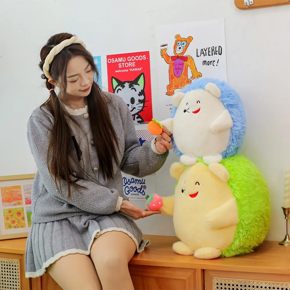 

Cute Strawberry Hedgehog Plush Toy Carrot Cartoon Hedgehog Plush Pillow Fluffy Soft Animal Stuff Doll Children's Toys