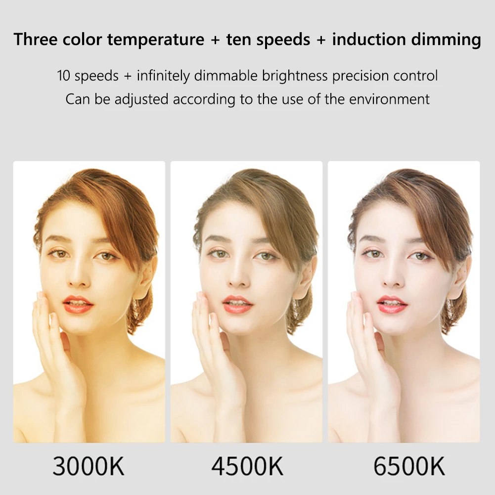 إضاءة مؤتمرات الفيديو 3000K-6500K LED بث الضوء مع مشبك ضوء كاميرا الكمبيوتر للبث المباشر/تسجيل الفيديو