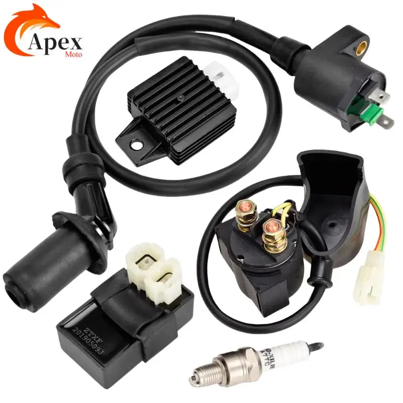 HOT Ignition Coil 6 Pin CDI Solenoid Relay Voltage Regulator for GY6 4 Stroke 50cc 125cc 150cc 139QMA 139QMB ATV S