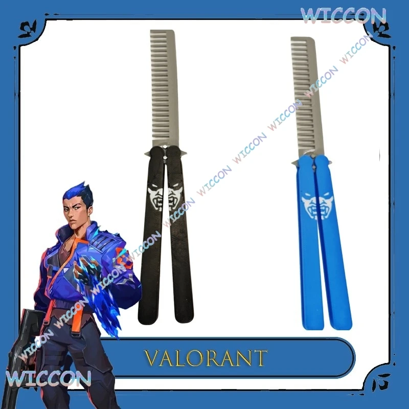 Juego de Navidad Cos VALORANT Yoru Kunai peine Cosplay accesorio para el cabello Anime elegante accesorio disfraz de Halloween mariposa peine cuchillo