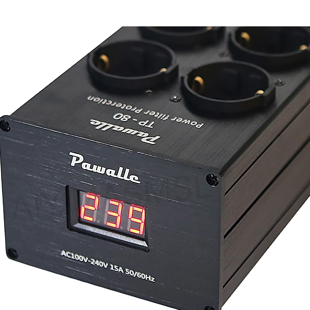 Imagem -05 - Aiyima-smsl Pawalle Power Filter Purificador de Áudio Soquete Duplex Stage Filter Padrão Europeu Bits 3000w 15a Paiwa Tp80