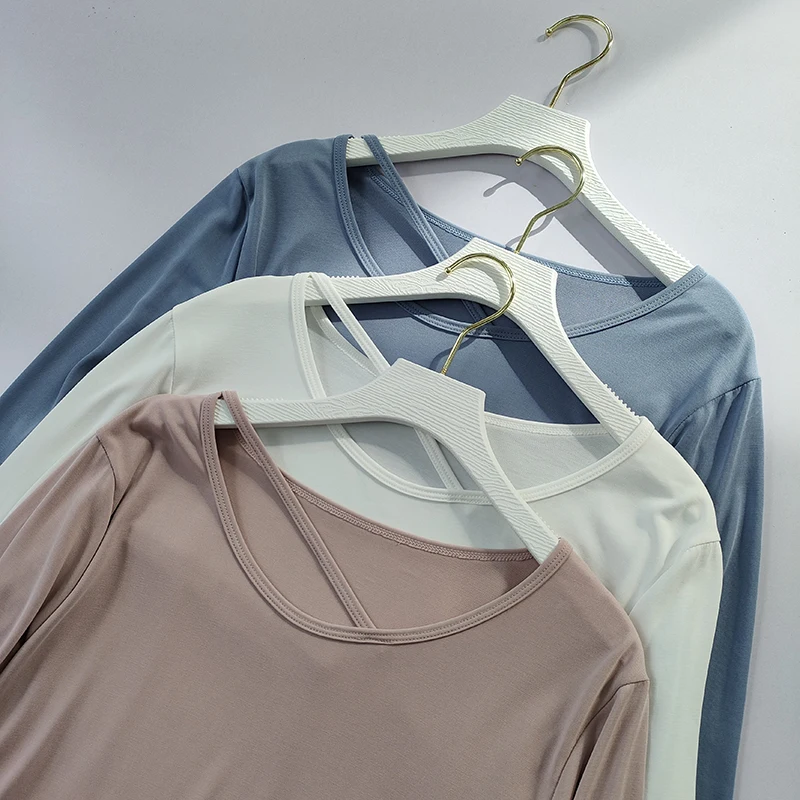 Sport-Top für Damen, lockeres Laufshirt, schnelltrocknend, großes, lässiges, atmungsaktives, schweißableitendes Yoga-Outfit, Langarmshirt – Detail 2
