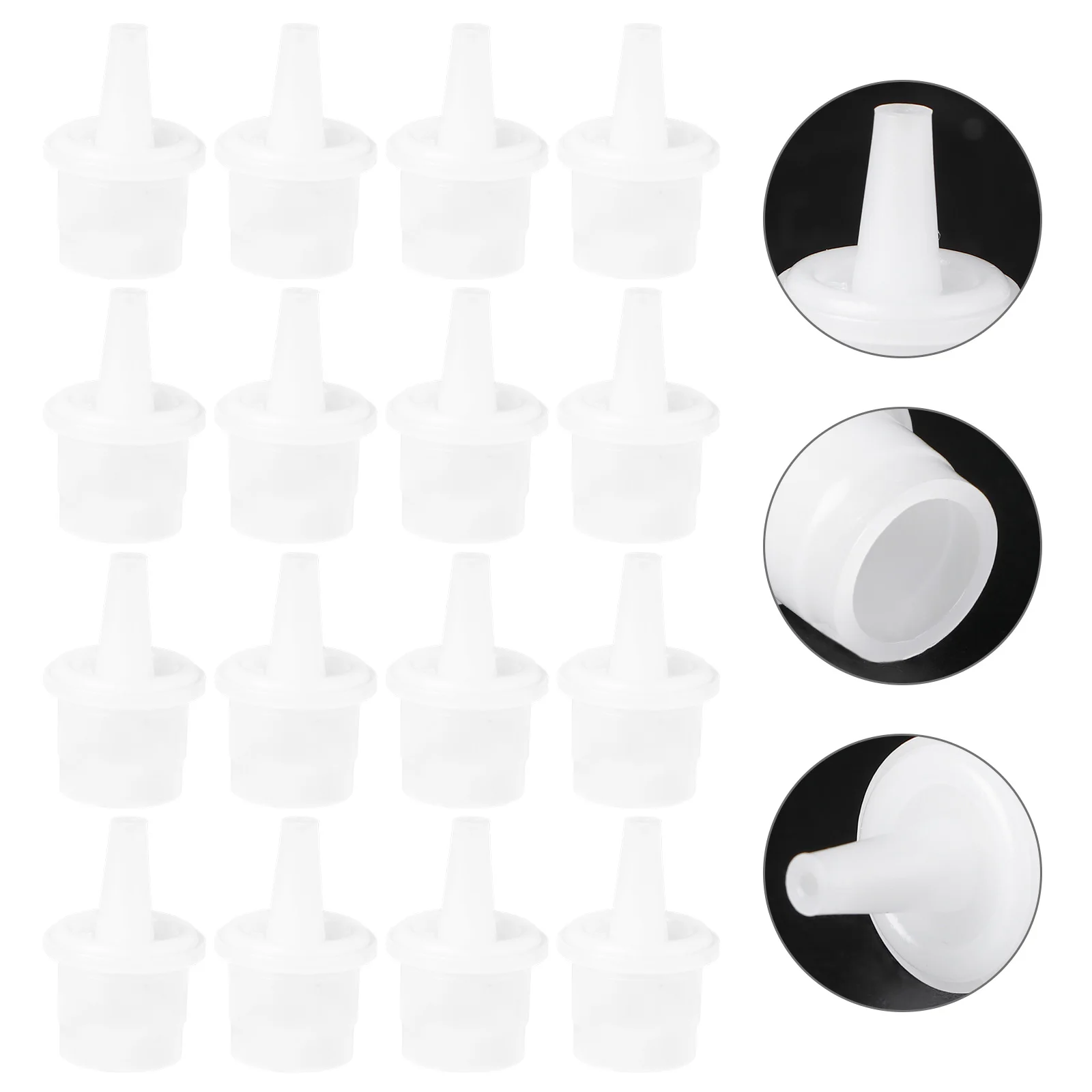 20 pz Colla Per Ciglia Bottiglia Punta di Ricambio Anti-Bloccante Ugello Trasparente Per Strumenti di Estensione Delle Ciglia Mascara Innestato