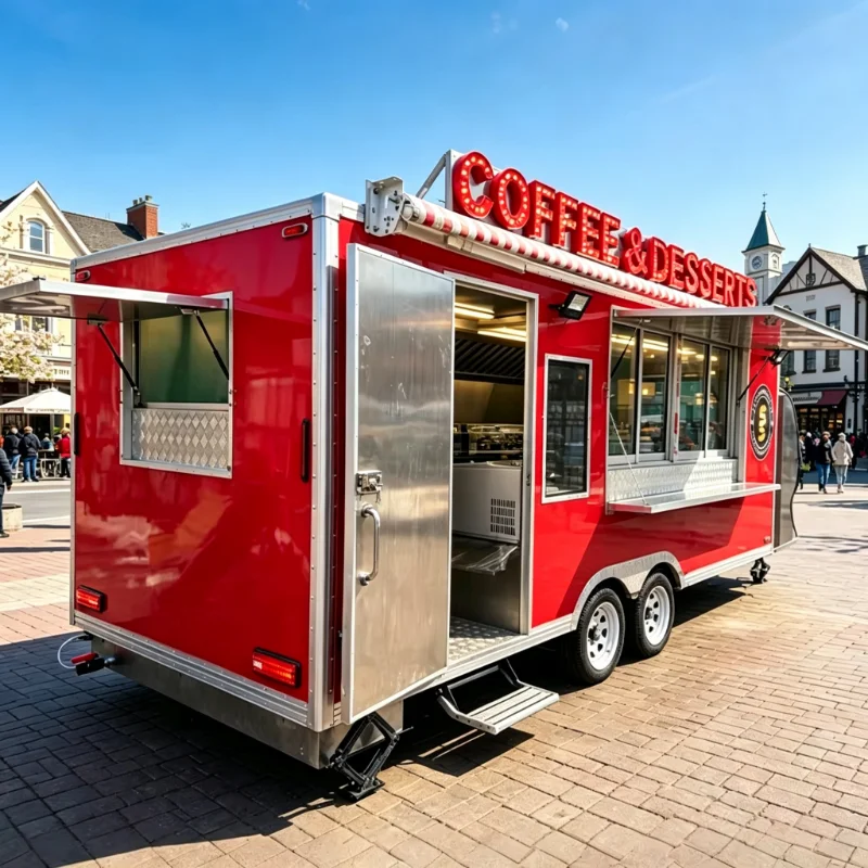 Food Trailer Profitable Commercial-Grade Custom Donut Cart Trailer Business Startup Fully Equipped for Sale Customized