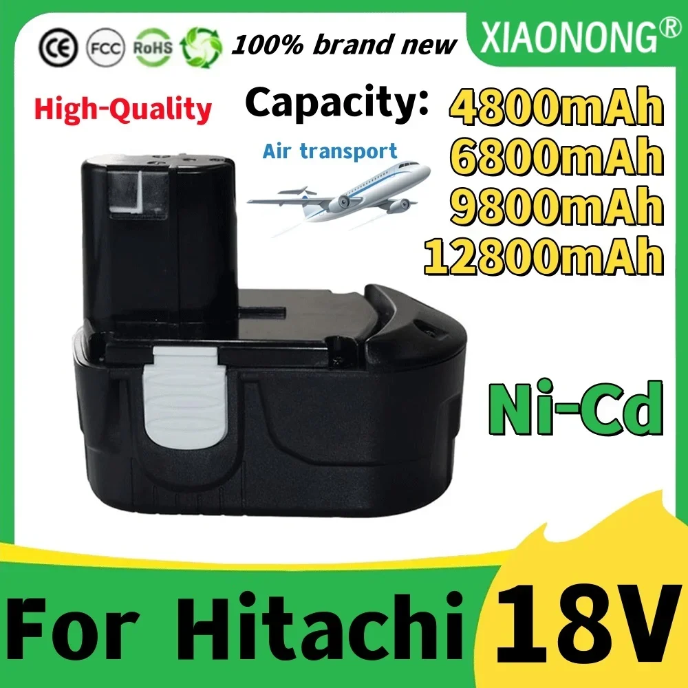 

2024 for Hitachi cordless drill screwdriver EB1820 EB1812 EB18-2YR brand new 18V 4.8/6.8/9.8/12.8Ah rechargeable Li-ion battery