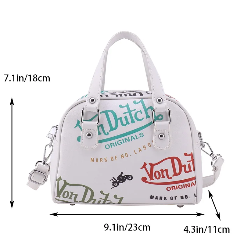 Women\'s New Bag Large Capacity Leather Colour Printing Daily Commuter Women\'s Shoulder Handbag Shopping Bag Portable Tote Bag