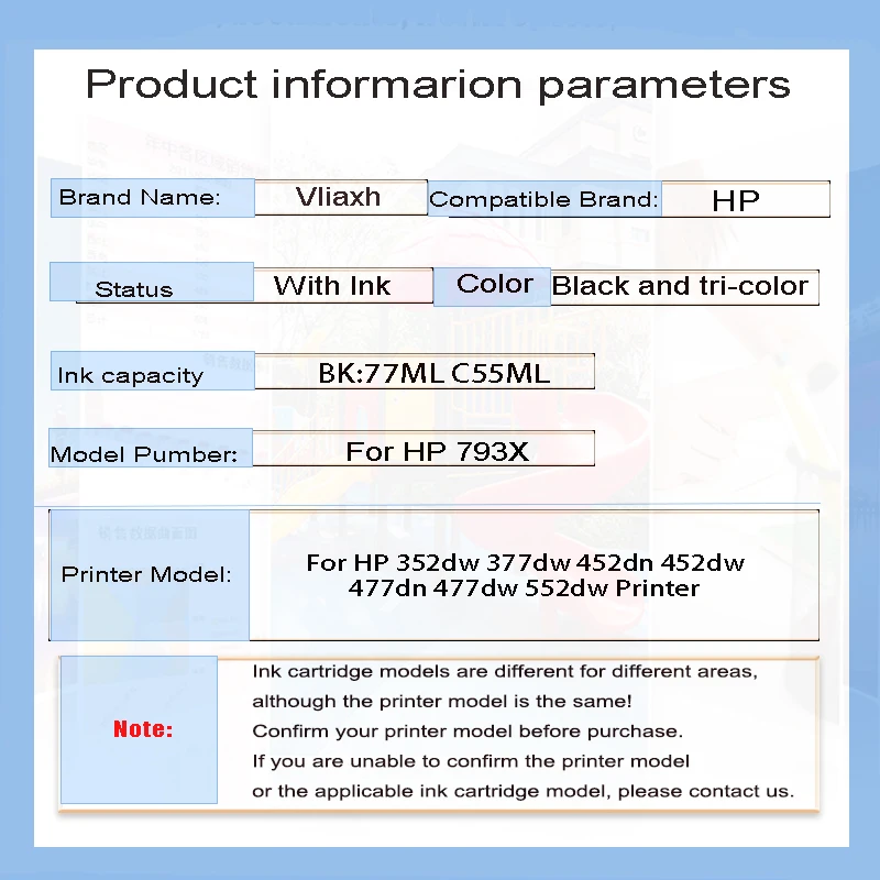 Vilaxh 973 973X 973XL Compatible Ink Cartridge With Pigment Ink For HP 352dw 377dw 452dn 452dw 477dn 477dw 552dw Printer