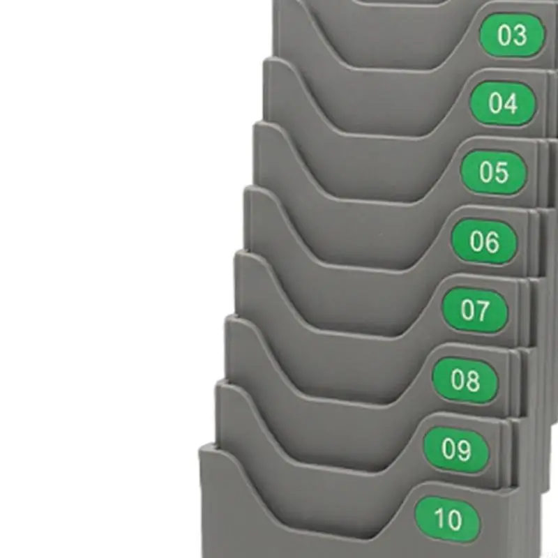 77JA Time Card Rack organisierte Anwesenheit Gehaltsabrechnung Timsheet -Halter -Ständer Tracking für Desktop oder Wandmontage