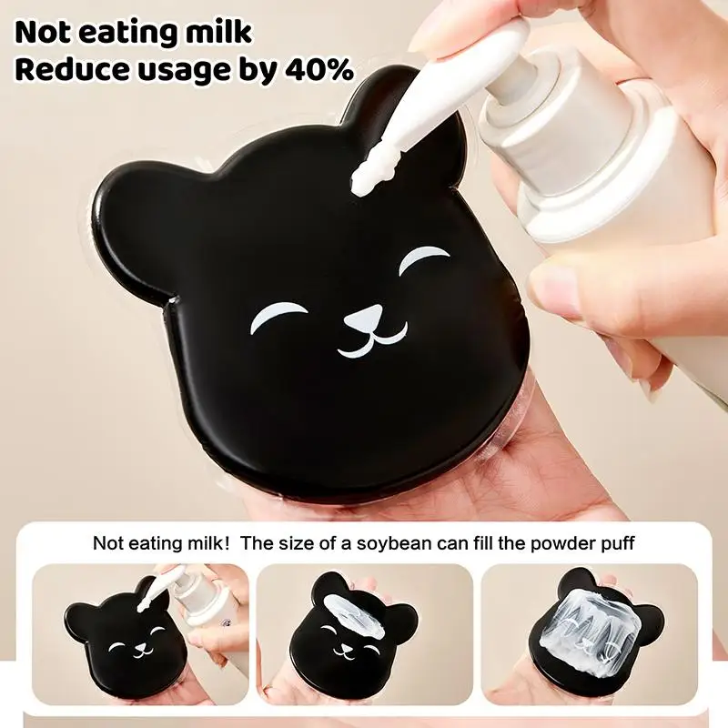 Bear-shaped Body Lotion Glove Self-Tanning Mitt Prevents Sticky Hands Applicator Soft Silicone Powder Puff Makeup Applicator