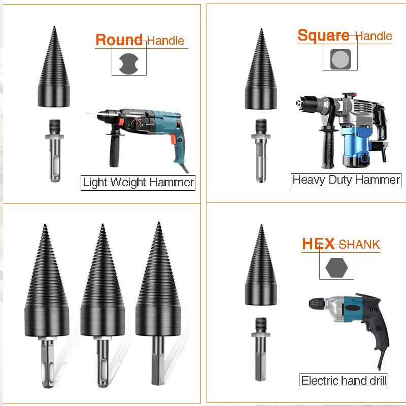 M32 Lục Giác Chia Gỗ Nón-Dụng Cụ Khoan Củi Máy Khoan Gỗ Hình Nón Có Ngăn Đấm Lái Mũi Chia Khoan dụng Cụ